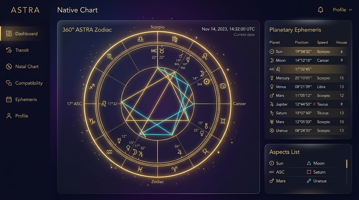 Anteprima Mappa Celeste Interattiva